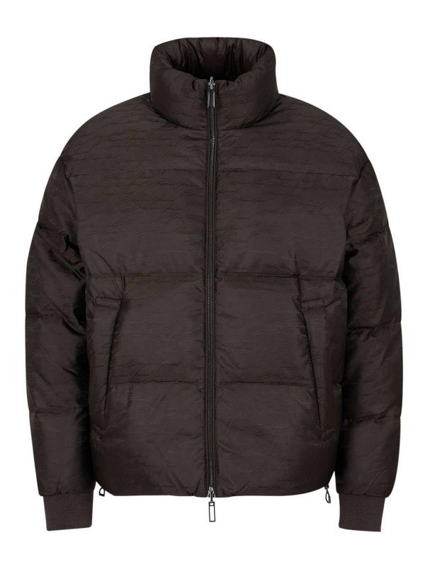 EMPORIO ARMANI: casual jackets - Allover logo down jacket