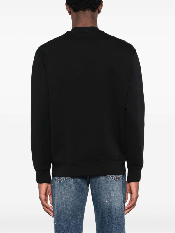 The Best Shops EMPORIO ARMANI: Sweatshirts & Sweaters - Logo cotton blend sweatshirt