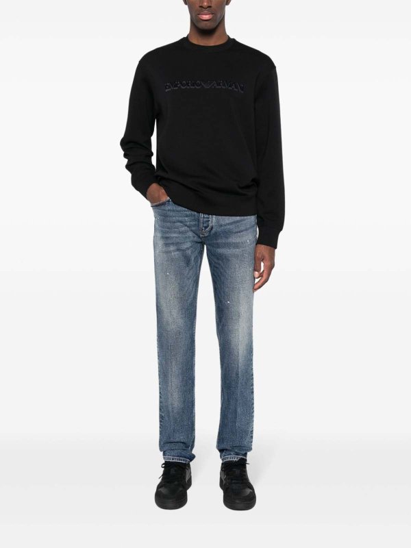 EMPORIO ARMANI buy online Logo cotton blend sweatshirt
