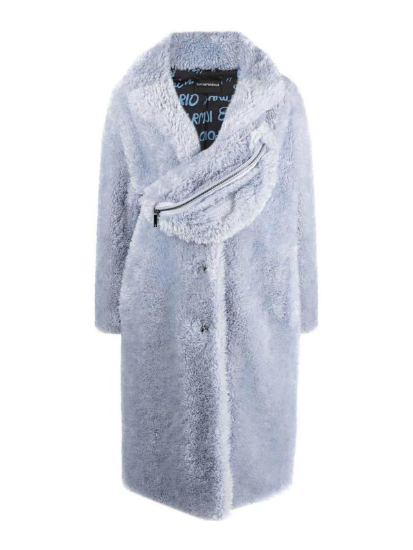 EMPORIO ARMANI: Kurze Mäntel - Kurzer Mantel - Blau