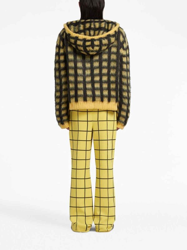 Marni: cardigans online - Checked wool cardigan