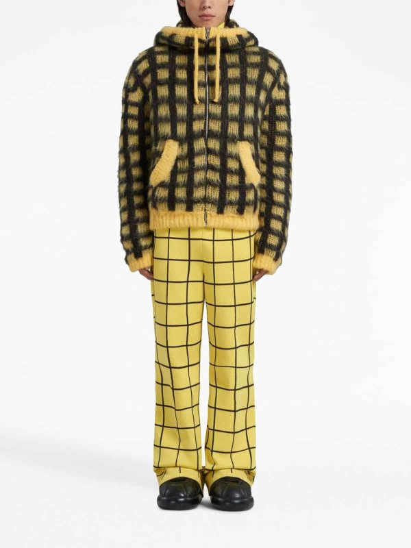 Checked wool cardigan shop online: Marni