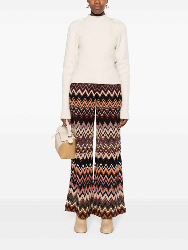 MISSONI buy online Zig zag pattern wide leg trousers