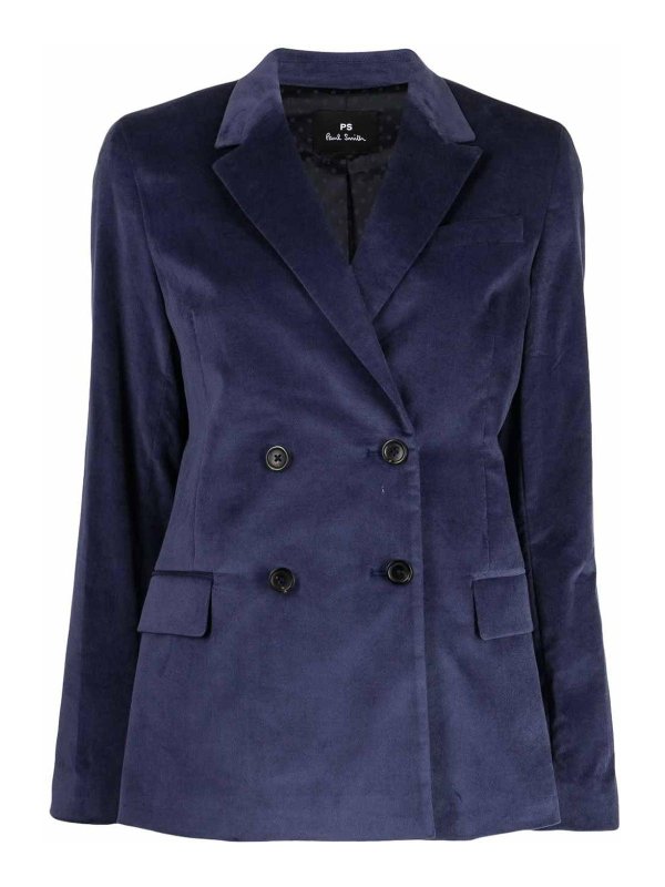PAUL SMITH: casual jackets - Single-breasted velvet jacket