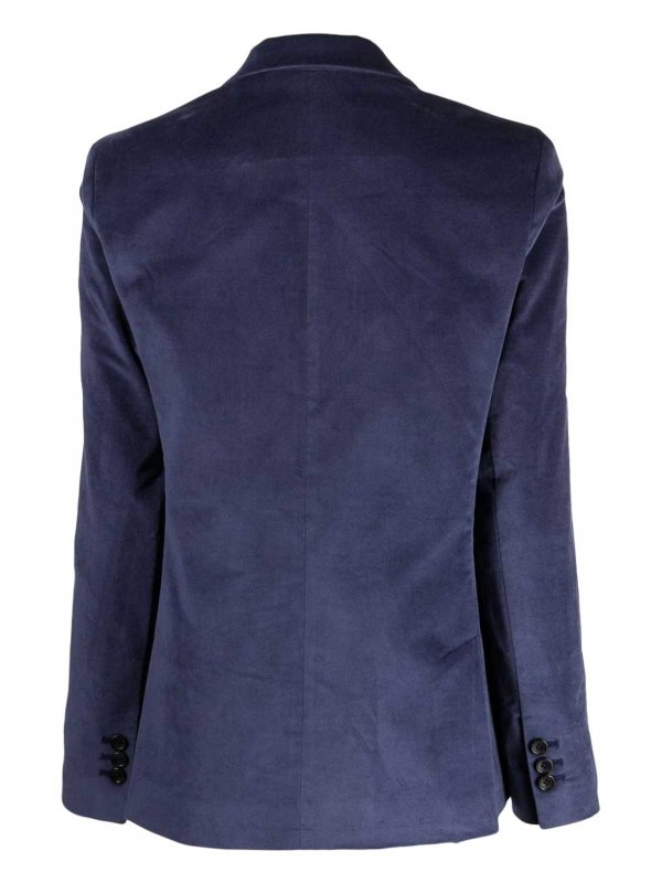 PAUL SMITH: casual jackets online - Single-breasted velvet jacket