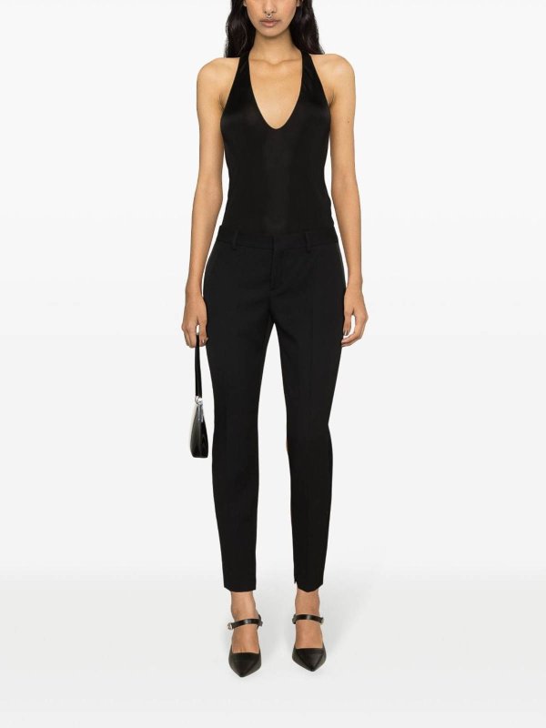 SAINT LAURENT: Tops & Tank tops online - Deep neckline jersey top