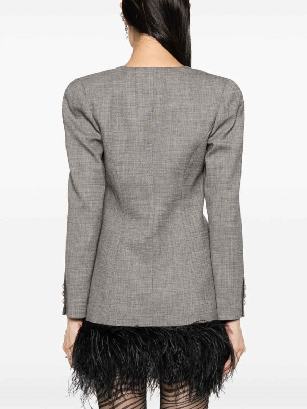 The Best Shops ALESSANDRA RICH: casual jackets - Double breasted tartan wool jacket