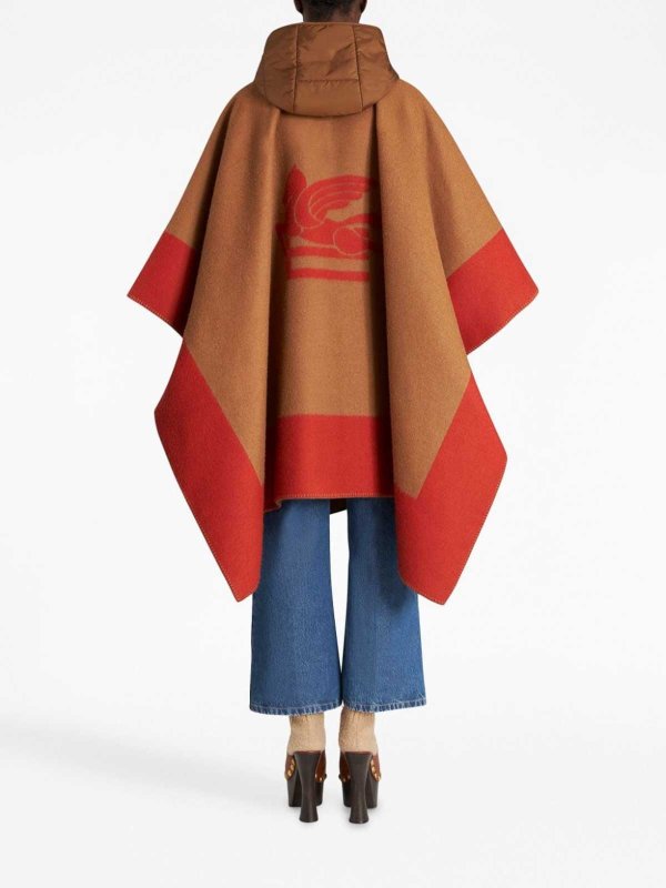 Wool cape shop online: ETRO