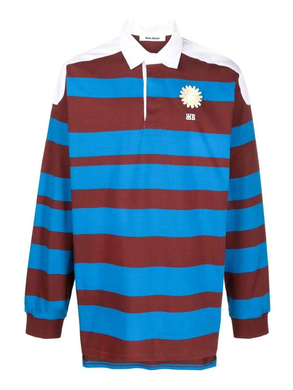 WALES BONNER: ポロシャツ - ポロシャツ - ブルー