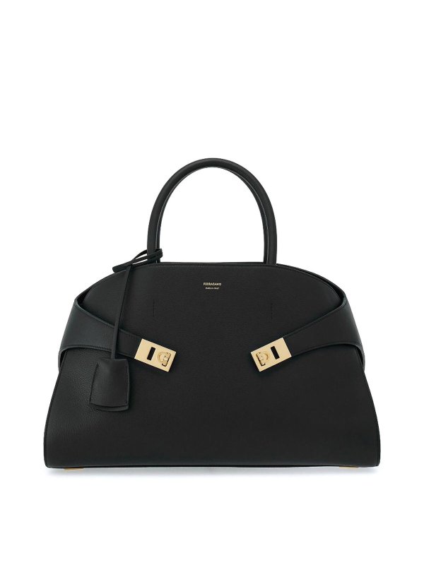 FERRAGAMO: totes bags - Hug medium leather handbag