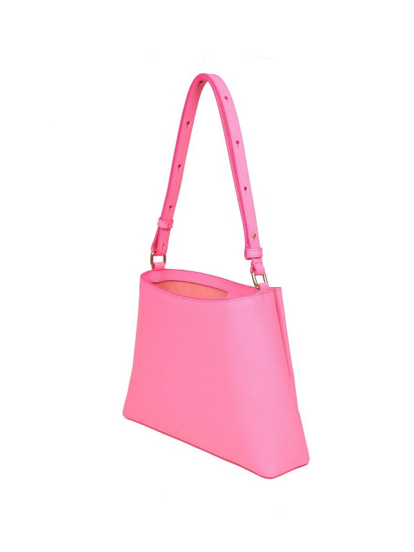 The Best Shops Balmain: borse a spalla - borsa a spalla emblema in pelle colore rosa