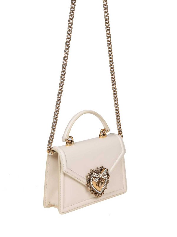DOLCE & GABBANA: totes bags online - small devotion handbag in butter leather