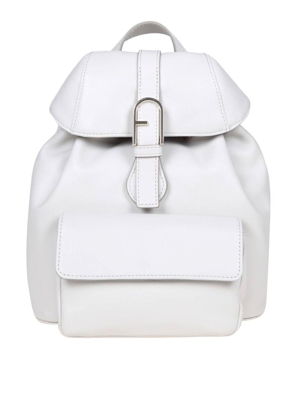 FURLA: backpacks - flow s leather backpack