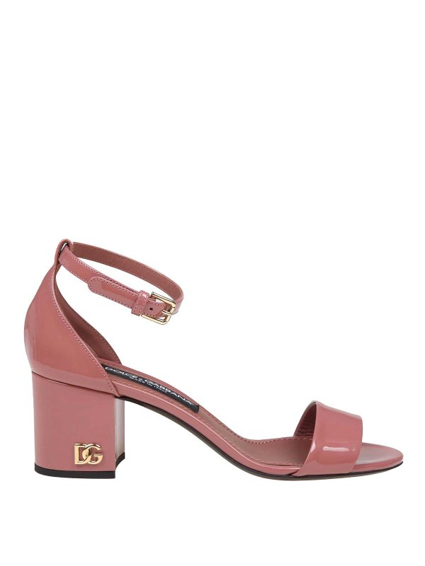 DOLCE & GABBANA: sandals - pink patent leather sandal