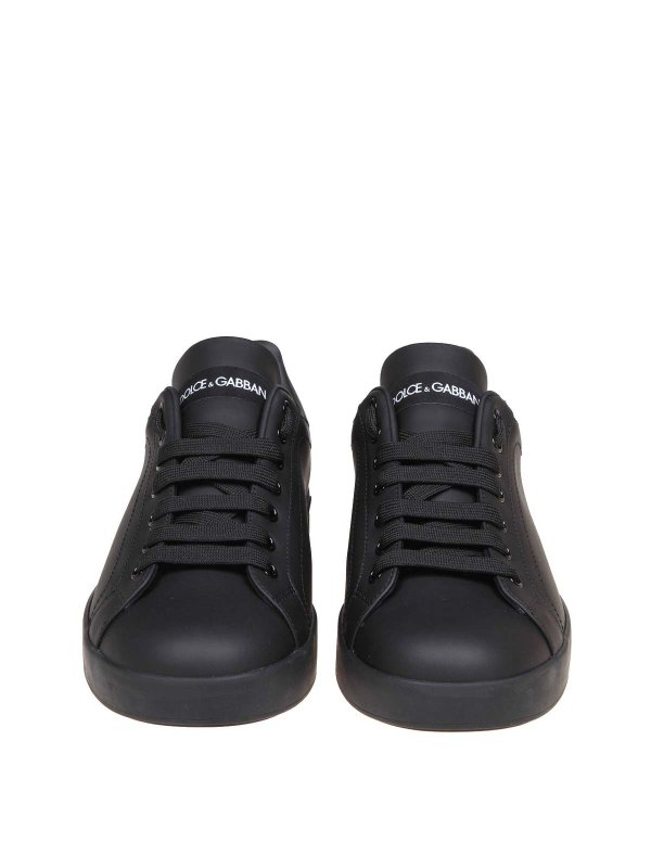 The Best Shops DOLCE & GABBANA: trainers - black leather sneakers