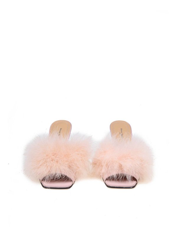 Maison Margiela: mules shoes online - mules with pink feathers