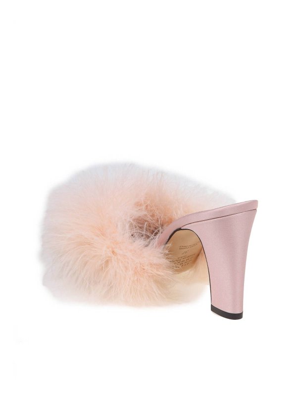The Best Shops Maison Margiela: mules shoes - mules with pink feathers