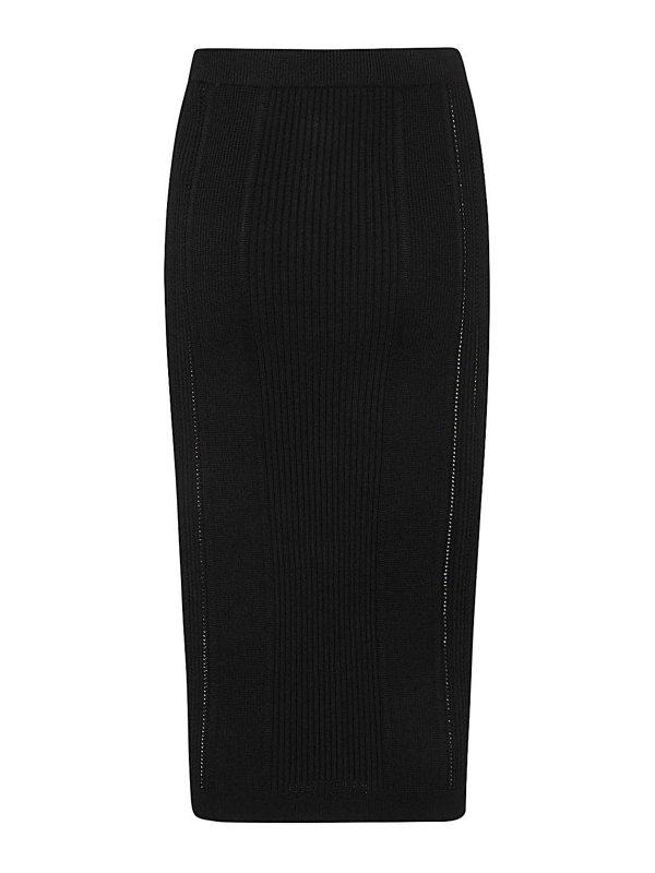 Balmain: Knee length skirts & Midi online - See through knit midi skirt
