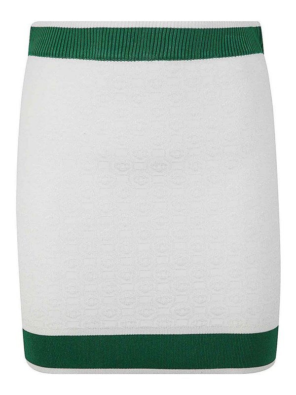 CASABLANCA: ニーレングススカート＆ミディ丈 - 膝丈/ミディスカート - 白