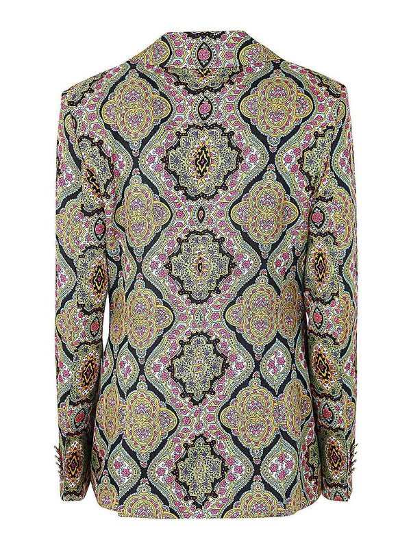 ETRO: casual jackets online - Printed silk twill jacket
