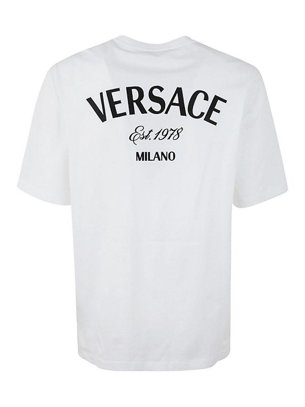 VERSACE: t-shirts online - T-shirt Milano stamp print