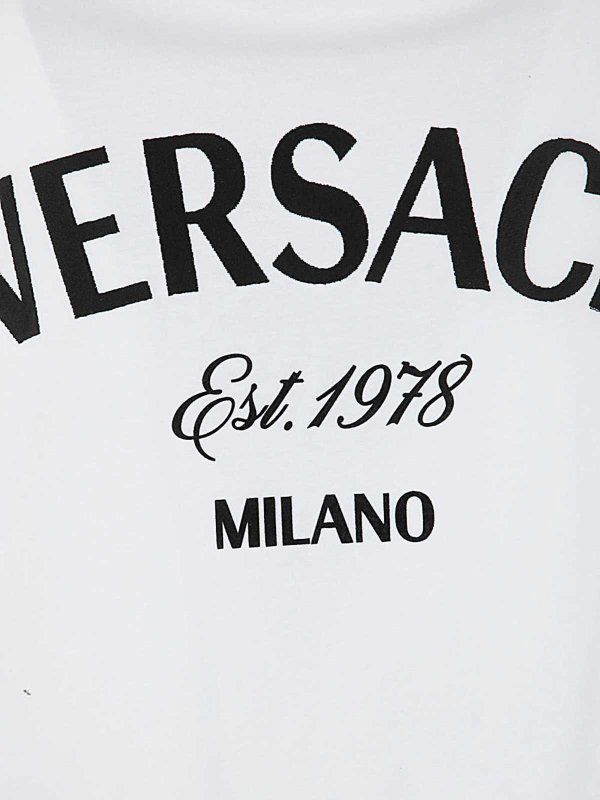 The Best Shops VERSACE: t-shirts - T-shirt Milano stamp print