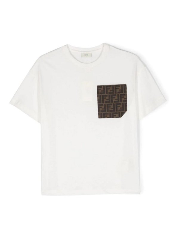 Camisetas Fendi Jr Camiseta Blanco JUI1507AJF0TU9 THEBS