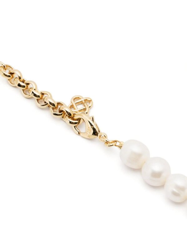 CASABLANCA: Necklaces & Chokers online - Medium pearl logo necklace