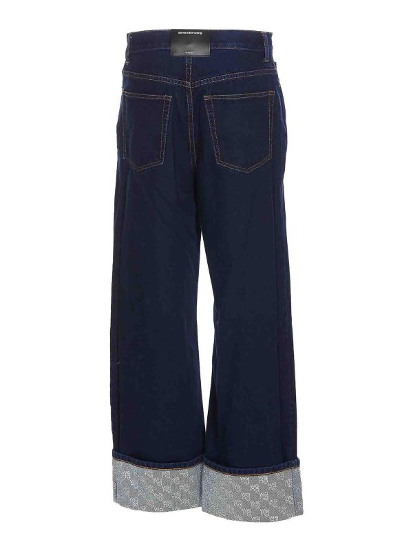 ALEXANDER WANG: jeans bootcut online - Jeans con cristalli