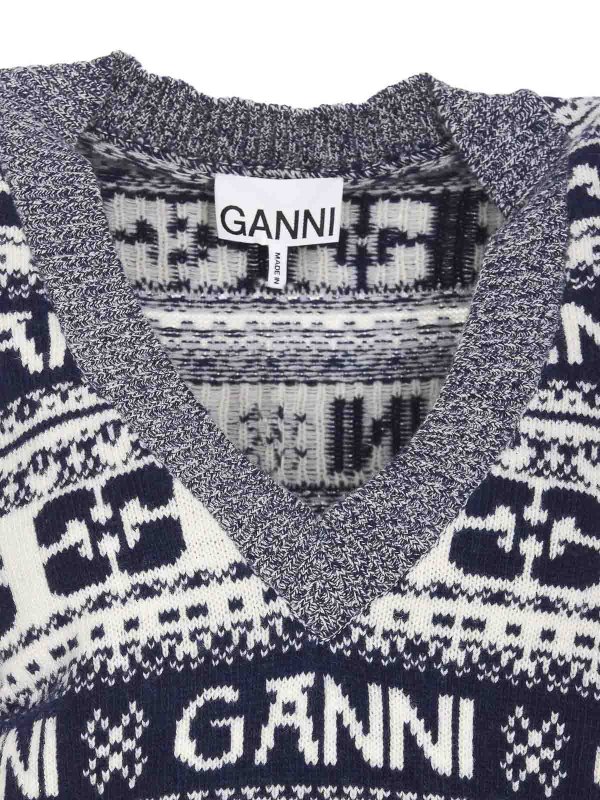 Chaleco - Azul shop online: GANNI