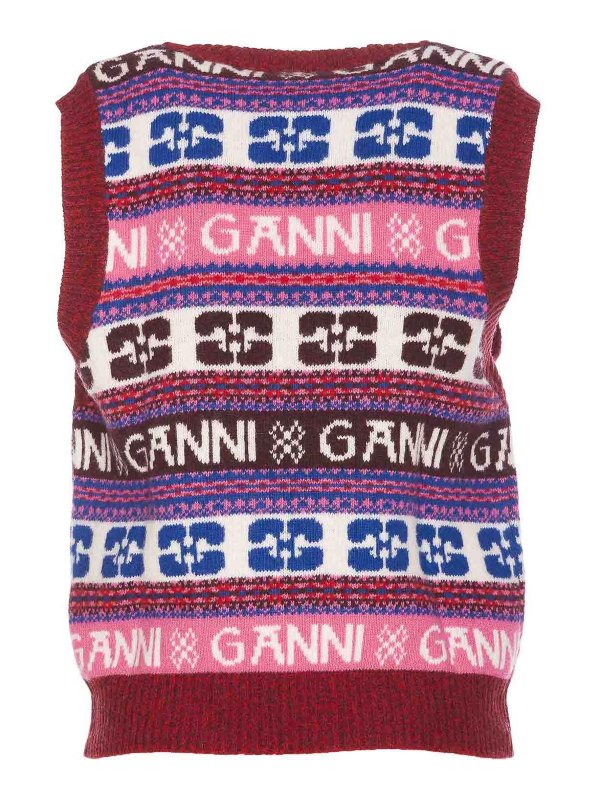GANNI: Chalecos online - Chaleco - Multicolor