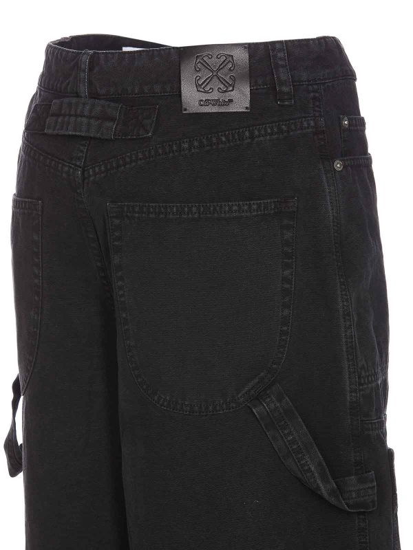 The Best Shops OFF-WHITE: ブーツカットジーンズ - ブーツカットジーンズ - 黒