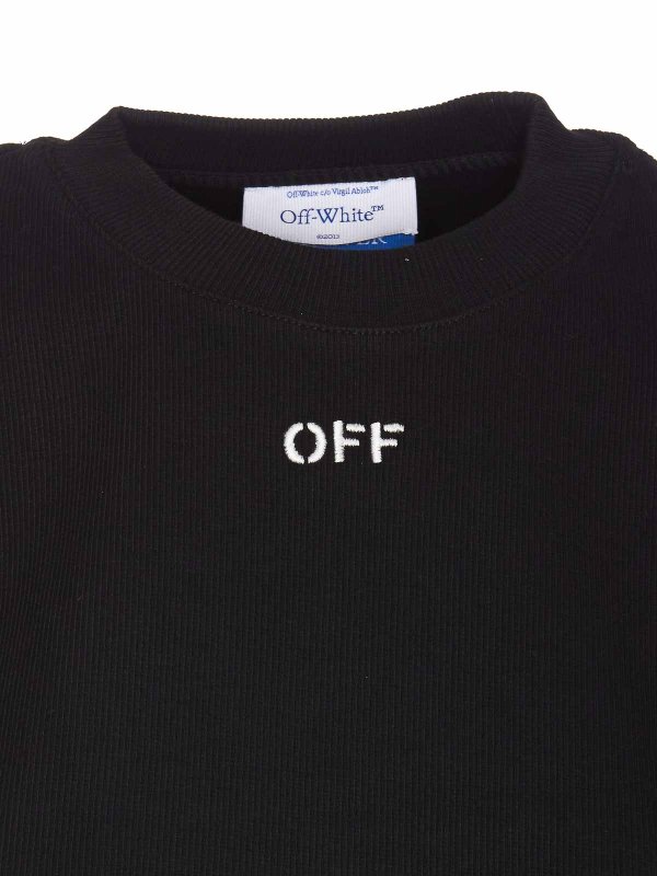 Off stamp logo cropped t-shirt shop online: OFF-WHITE