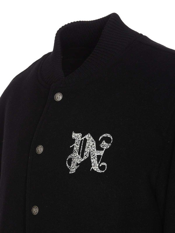 The Best Shops Palm Angels: bombers - Monogram varsity bomber