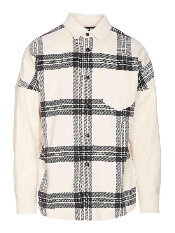 Palm Angels: casual jackets - Back logo check overshirt