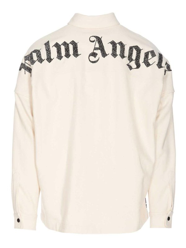 Palm Angels: casual jackets online - Back logo check overshirt