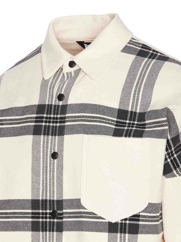 The Best Shops Palm Angels: casual jackets - Back logo check overshirt