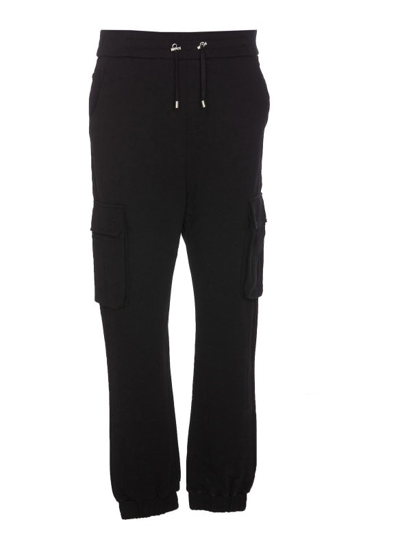 Balmain: tracksuit bottoms - Logo cargo pants