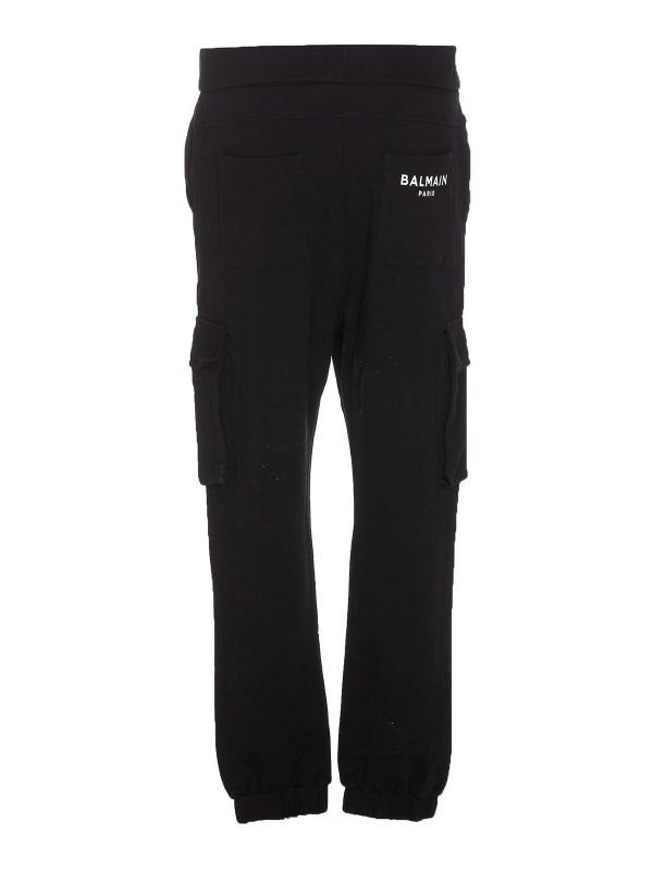 Balmain: tracksuit bottoms online - Logo cargo pants