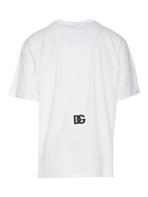 DOLCE & GABBANA: t-shirts online - Dg logo print t-shirt