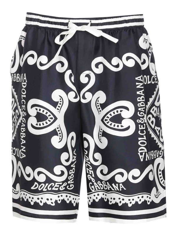 DOLCE & GABBANA: pantaloni corti e shorts - Shorts con stampa Marina