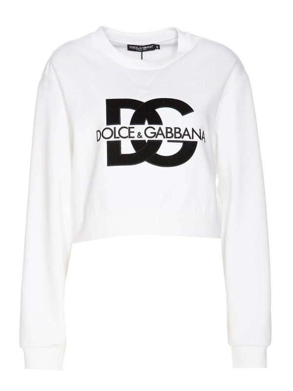 DOLCE & GABBANA: Sweatshirts und Pullover - Sweatshirt - Weiß