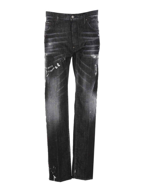 DSQUARED2: bootcut jeans - Wash skater jeans