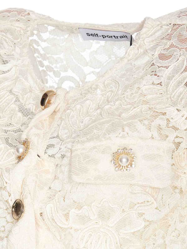 The Best Shops Self Portrait: Tops und Tank Tops - Top - Weiß