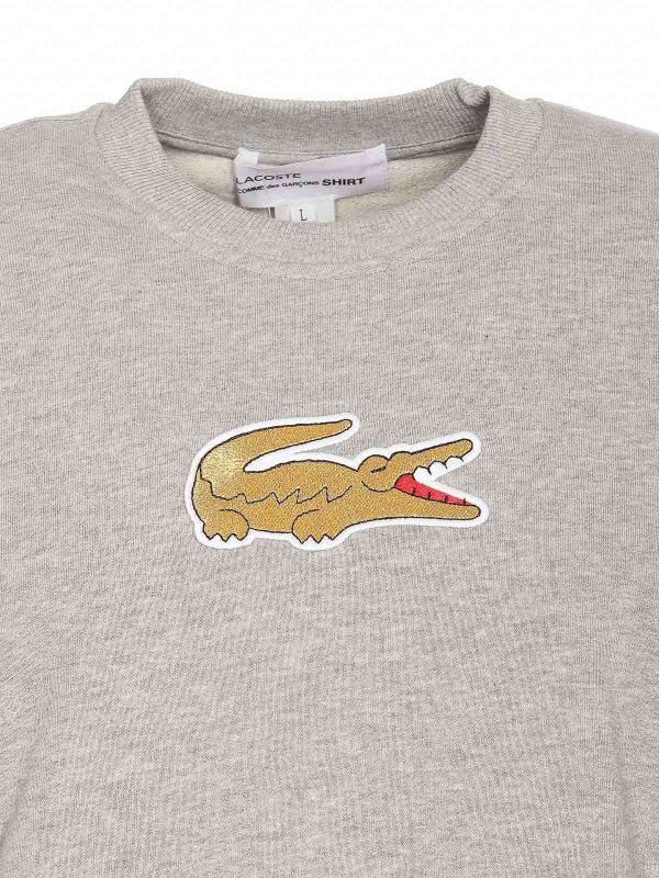 Felpa cdg x lacoste shop online: COMME DES GARCONS