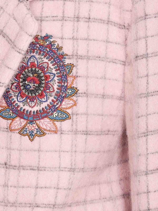The Best Shops ETRO: casual jackets - Embroidered check heavy jacket
