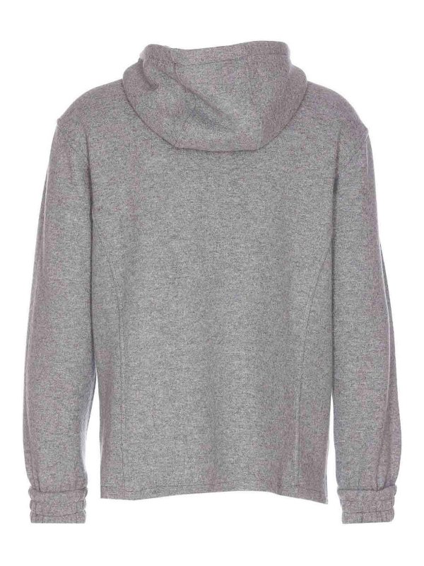KITON: Sweatshirts & Sweaters online - Logo zip hoodie