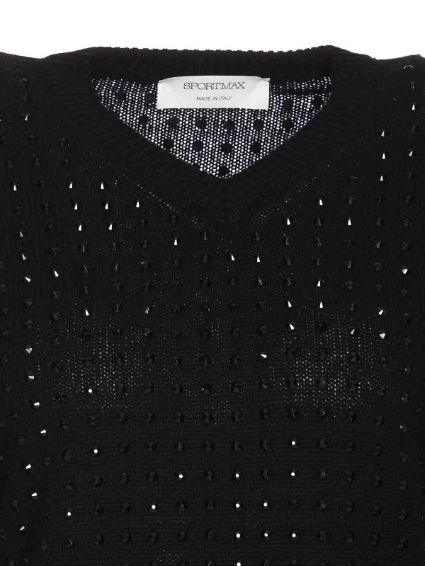 クルーネック - 黒 shop online: SPORTMAX