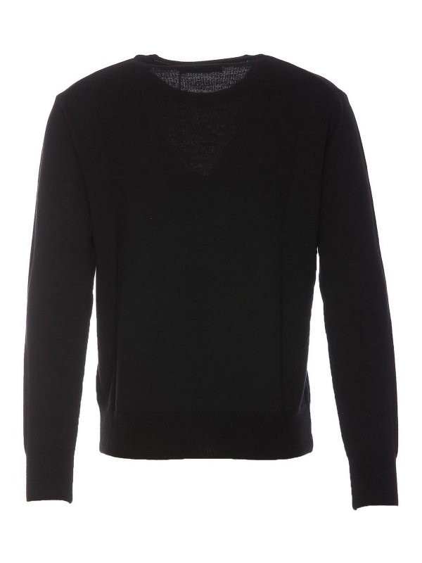 VIVIENNE WESTWOOD: Strickpullover mit Rundhalsausschnitt online - Rundhalspullover - Schwarz