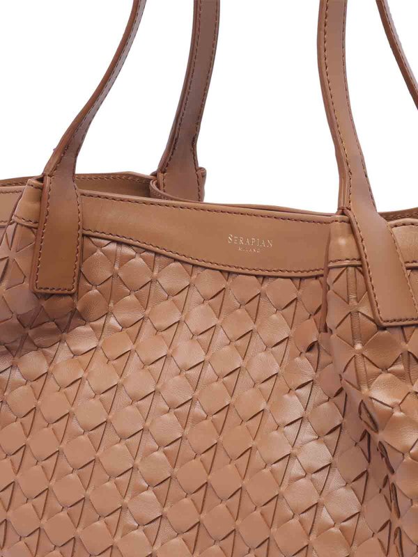 Small secret mosaico tote bag shop online: Serapian